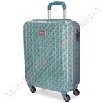 TROLLEY "PEPE JEANS" VERDE CHIARO, IN ABS, cm. 40x55x20 CON CHIUSURA TSA E 4 RUOTE
